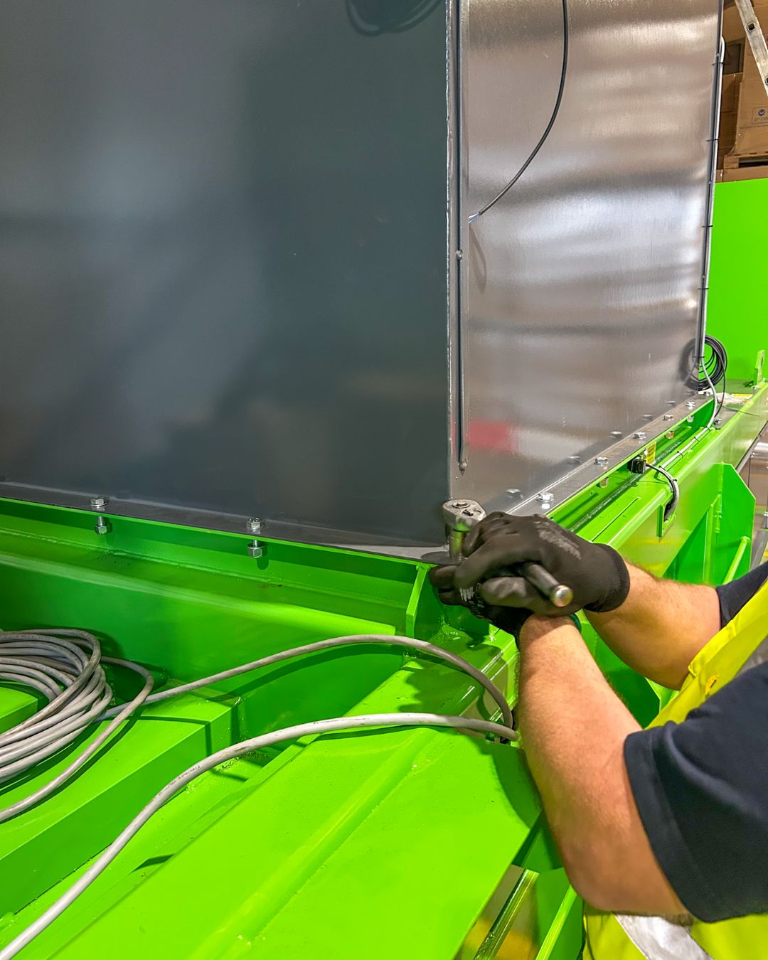Engineer Servicing Baler